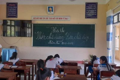 Trường TH Nghĩa Phương tổ chức Hội thi “Viết chữ đúng – Rèn chữ đẹp” cho học sinh và giáo viên